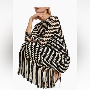 Zimmermann Black and White Long Sleeve Dress